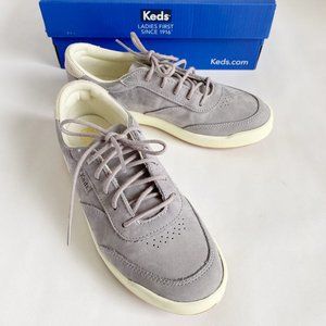 Keds Womens Sz 5M Blue+Gray Leather Sneakers NEW